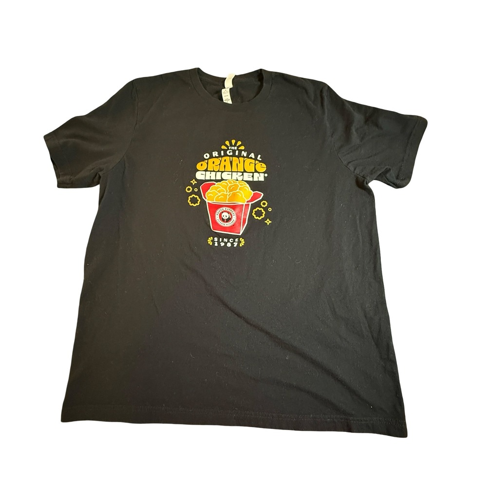 Panda Express Orange Chicken‎ T Shirt Mens XL Black Graphic Tee Rare Merch